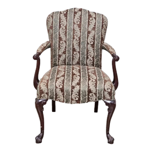 Late 20th Century Statesville Chair Queen Anne Style Armchairs Trifold Feet Made in North Carolina