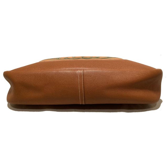 Late 20th Century Vintage Hermes Trim Bag with Hand Painted Tiger For Sale - Image 5 of 11