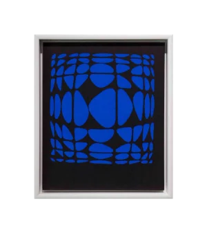 1972 Abstract Victor Vasarely Serigraph on Canvas Board