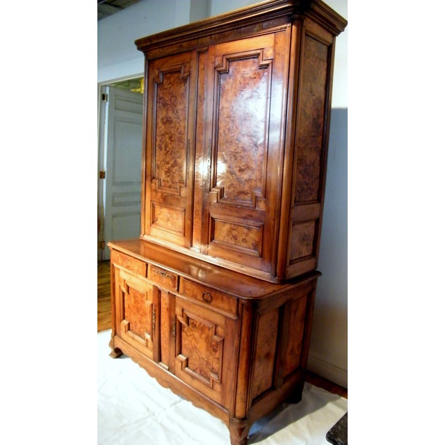 Late 18th Century Antique French Elm & Burl Linen Chairish