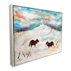 The Peace Ponies. Contemporary Landscape Painting by Therese James