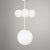 Axis globe pendant light by atelier areti dimensions: d 30 x w 30 x h 72 cm. Materials: powder-coated metal, white glass....