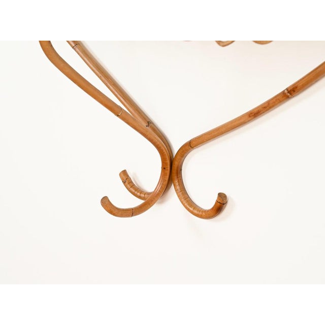 Brown Large Wall Shelf in Rattan and Bamboo by Franco Albini, Italy, 1960 For Sale - Image 8 of 15