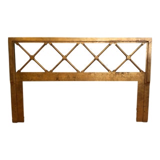 Mid-20th Century Hollywood Regency Style Queen Size Giltwood Headboard For Sale