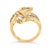 Early 21st Century 14K Yellow Gold 1 1/3 Cttw Channel Set Diamond Bypass Cocktail Ring (J-K Color, I1-I2 Clarity) - Ring Size 7 For Sale - Image 5 of 7
