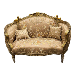 Baroque Style Light Coffee Sofa