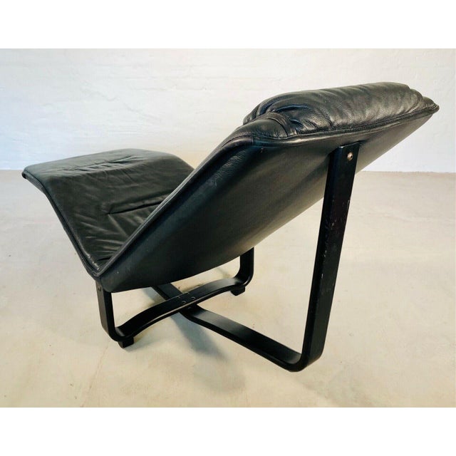 Vintage Norwegian Leather Lounge Chair by Ingmar Relling For Sale - Image 6 of 9