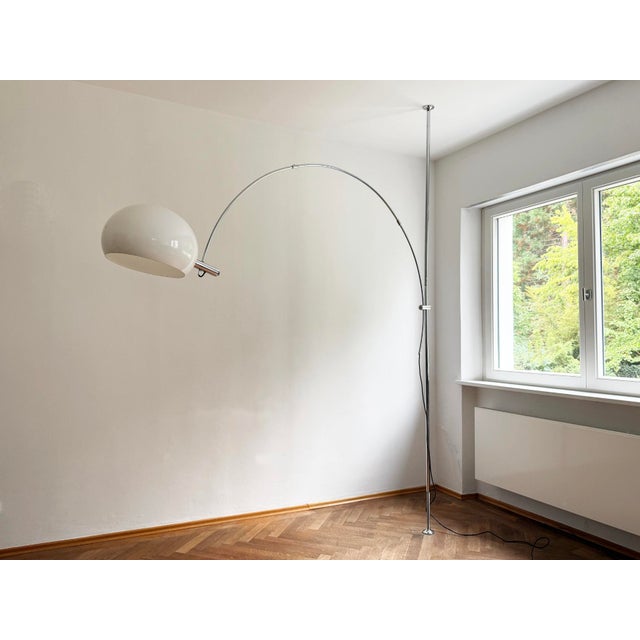 Early Arc Clamp Lamp with Plastic Shade by Florian Schulz, Germany, 1970s For Sale - Image 13 of 13