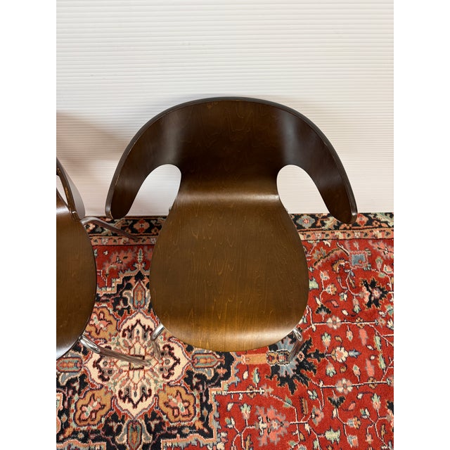 West Elm Mod Wrap Dining Chairs, Pair For Sale - Image 11 of 12