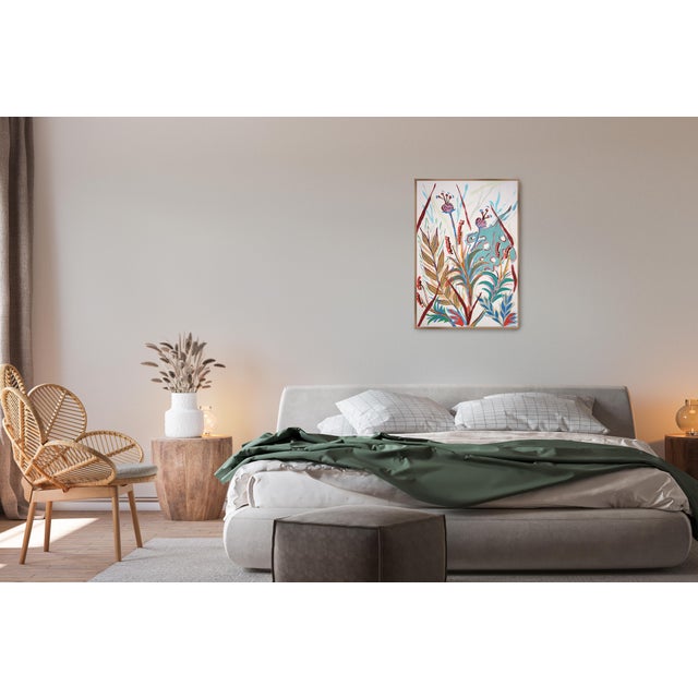 2020s 2025, Tropical Garden, Illustration Style Still Life on Watercolor Paper, Acrylic Paint on Watercolor Paper by Romina Milano For Sale - Image 5 of 14