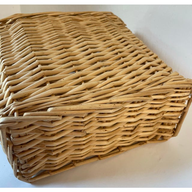 Vintage Wicker Wall Basket For Sale In Dallas - Image 6 of 6