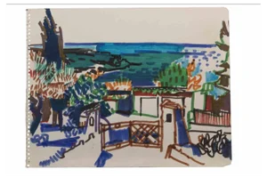 Reynold Arnould, Seascape, Drawing on Paper, Mid-20th Century