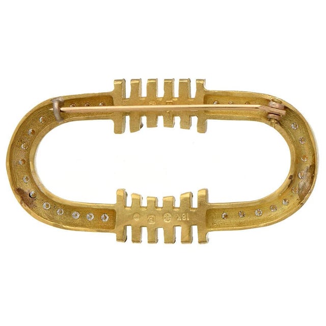 Diamond Color/Clarity: G-H / VS1-VS2 Length: 1 3/4 Inches Width: 1 Inches Weight: 17.1 Total Grams Weight Metal Type: 18K...