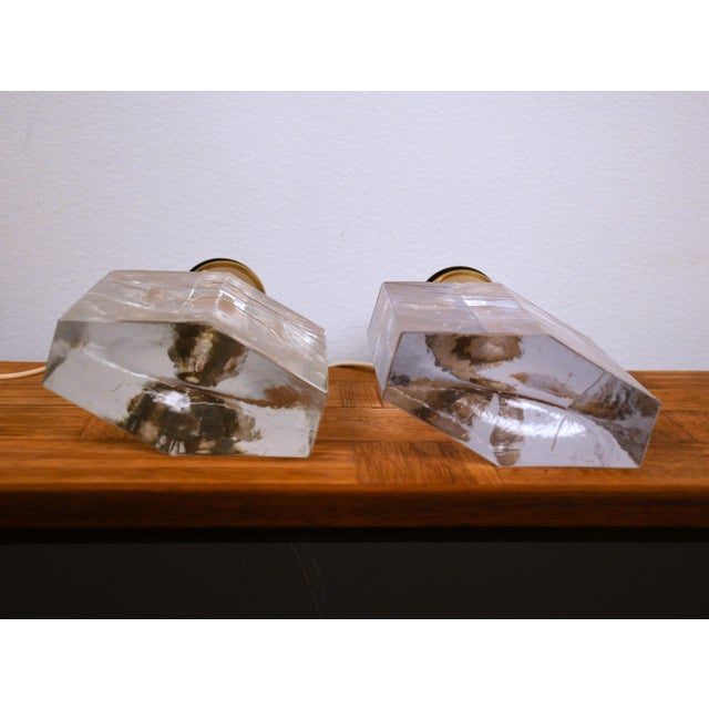 Vintage Finnish Art Glass Table Lamps by Timo Sarpaneva for Iittala, 1960s, Set of 2 For Sale - Image 9 of 11