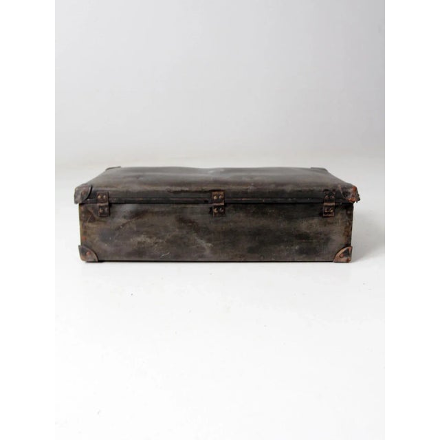 Antique Hardboard Suitcase For Sale - Image 9 of 11