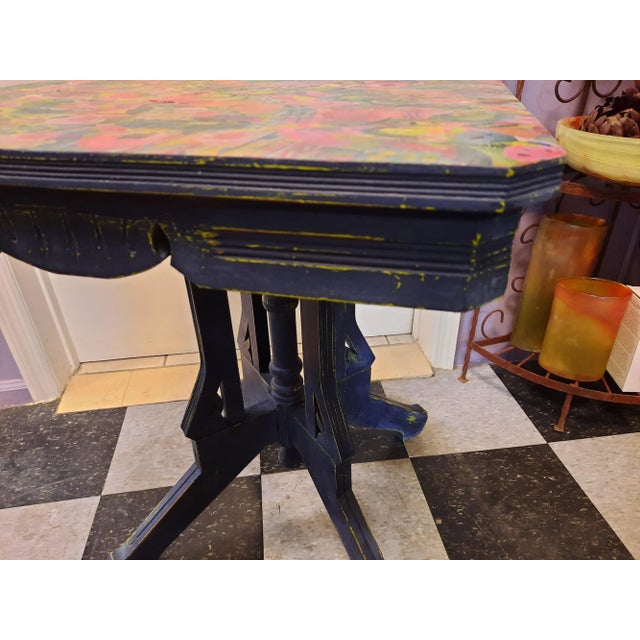 20th Century Eastlake Painted Accent Table For Sale - Image 4 of 10