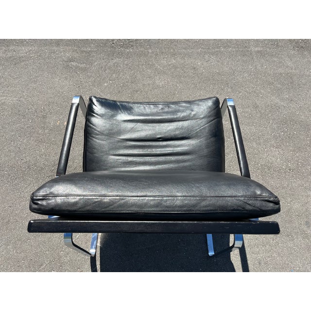 1970s Jørgen Lund & Ole Larsen Pair of Lounge Chairs in Black Leather For Sale - Image 17 of 18