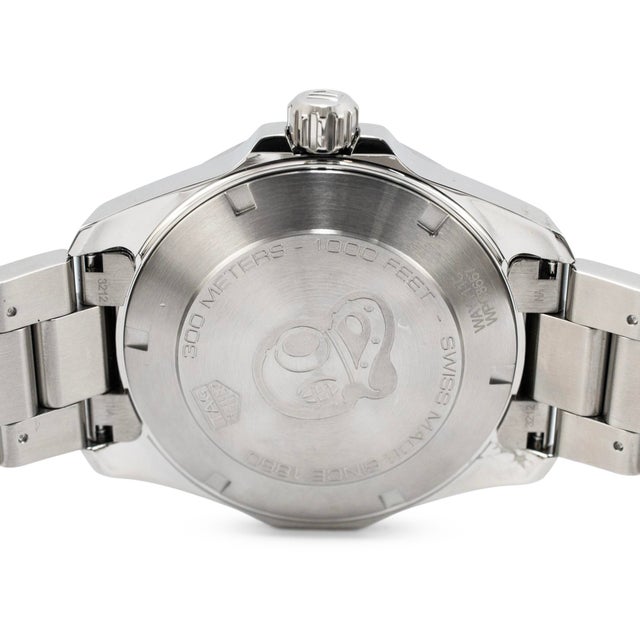 Early 21st Century Tag Heuer Aquaracer 300m 41mm Way111c Blue Dial Stainless Steel Quartz Watch For Sale - Image 5 of 10