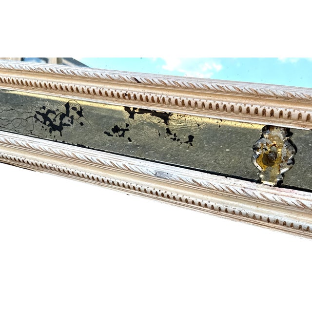 Large Italian Painted Marginal Mirror, 1860s For Sale - Image 4 of 10