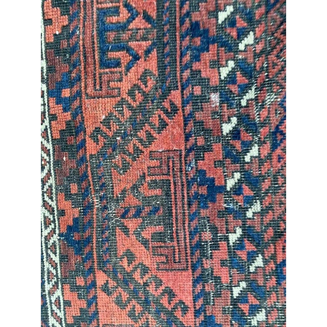 Antique Distressed Baluch Afghan Rug, 1890s For Sale - Image 10 of 18