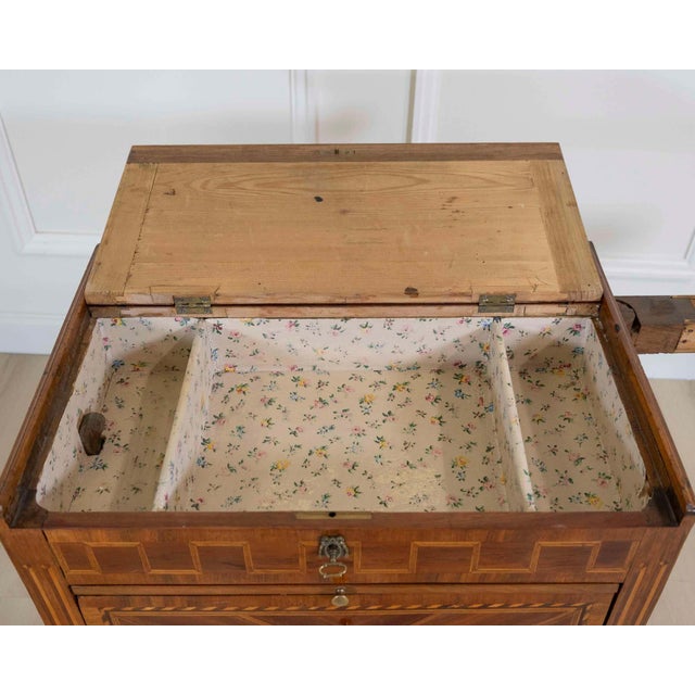 18th Century 18th Century Louis XVI Marquetry Chiffonier Table For Sale - Image 5 of 15