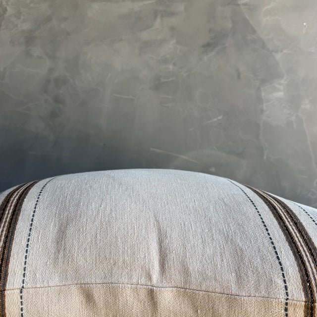 Textile Libeco Home Tinos 100% Linen Stripe Pillow With Down Insert For Sale - Image 7 of 8