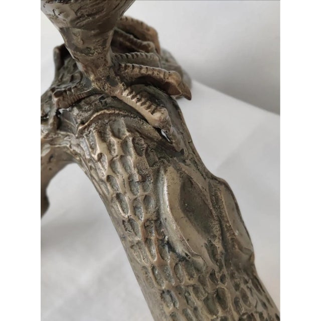 1960s 1960s Mid-Century Modern Monumental Brass Owl Sculpture For Sale - Image 5 of 13