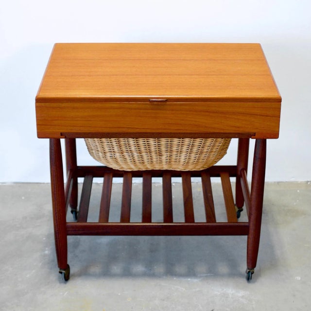 FDB Møbler Mid 20th Century FDB Møbler Model #R101 Sewing Table Designed by Ejvind A. Johansson For Sale - Image 4 of 11