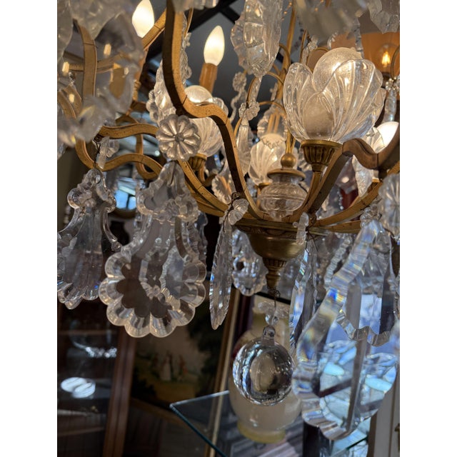 1920s Vintage 12-Light Chandelier from Baccarat, 1920s For Sale - Image 5 of 8