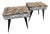 Ottomans with Striped Upholstery, Italy, 1950, Set of 2 For Sale