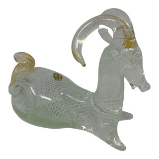 Murano Glass Vintage Ram Figurine For Sale