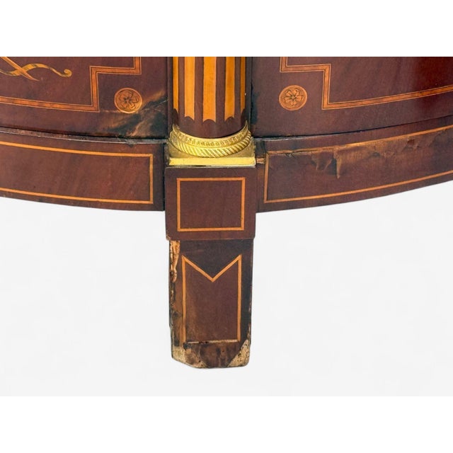 A Pair of Italian Neoclassical, Marquetry, Satinwood, Demilune Chests, Italy, 19th C. For Sale - Image 17 of 18