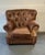 Vintage Leather Library Lounge Chair We love the burnished leather and the nail head detail. Fantastic wide arms and deep...