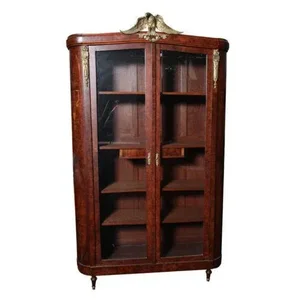 19thc French Gilt & Wood Inlay Armoire