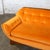 Mid-20th Century MCM Adrian Pearsall Style Gondola Sofa Orange Velveteen Fabric For Sale - Image 10 of 18