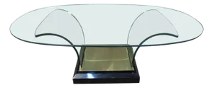 Mid 20th Century Mid-Century Modern Coffee Table in Glass and Brass