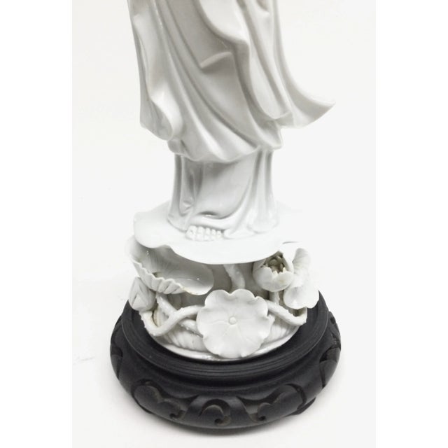 Figurative Vintage Chinese White Porcelain Guanyin For Sale - Image 3 of 13