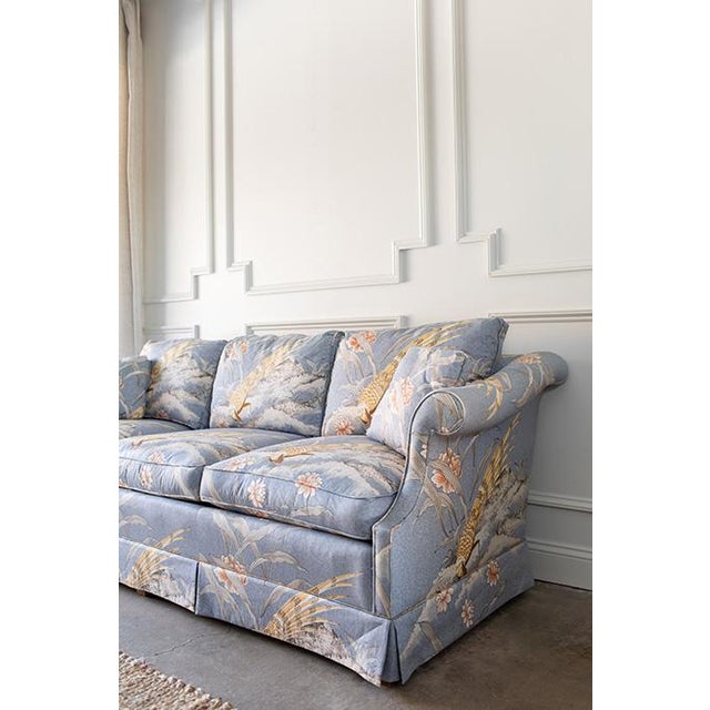 1980s 20th Century Southwood & Co Postmodern Pheasant Floral Sofa For Sale - Image 5 of 13