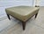 Large Square Green Upholstered Ottoman Footstool on Casters For Sale - Image 6 of 12