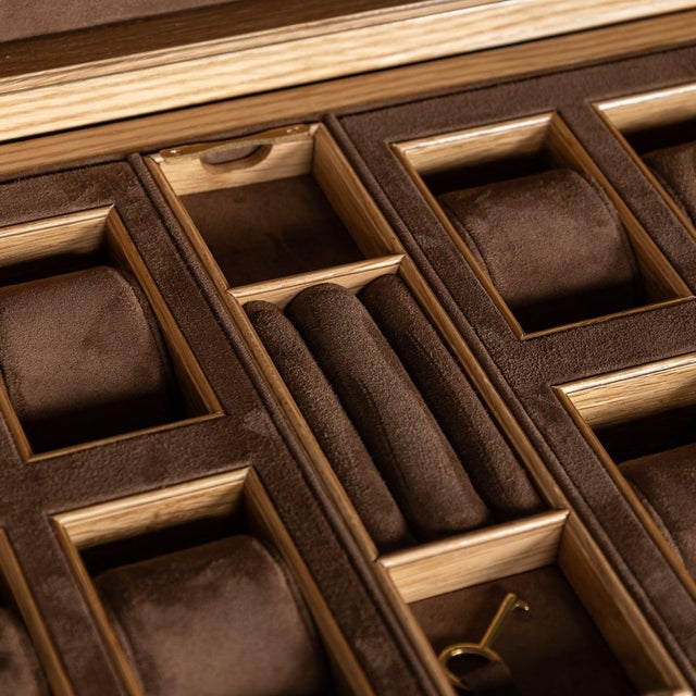 Wood Watch & Jewellery Box in Pollard Oak For Sale - Image 7 of 18