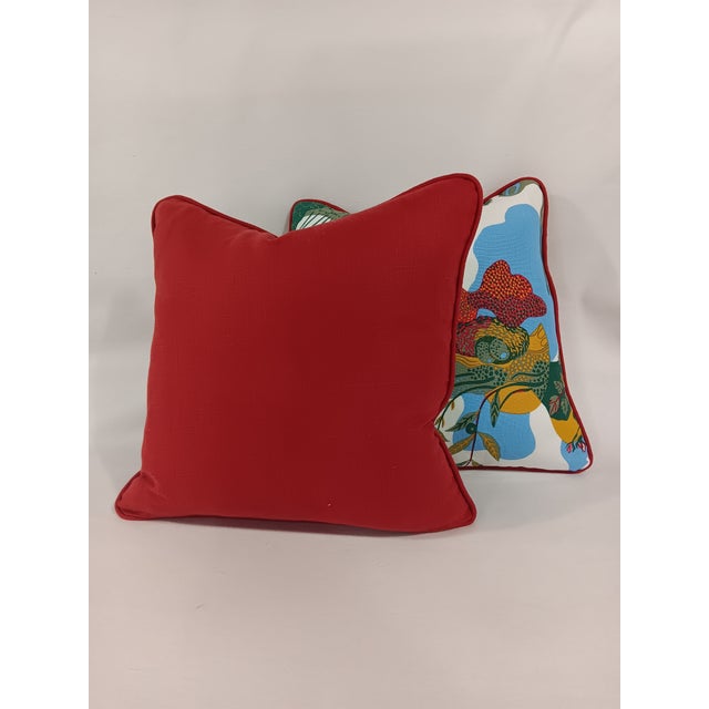 Mid-Century Modern Schumacher Josef Frank "Anakreon" Down Filled Pillow For Sale - Image 3 of 4