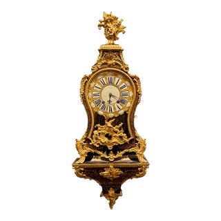 19th Century French Louis XV Boulle and Gilt Bronze Bracket Clock For Sale