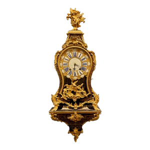 19th Century French Louis XV Boulle and Gilt Bronze Bracket Clock