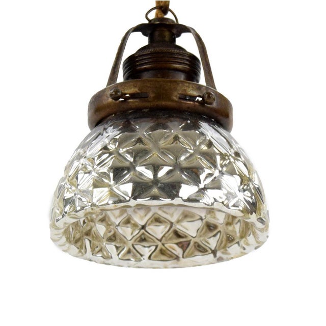 Mercury Glass Pendant Light, 1920s For Sale - Image 6 of 6