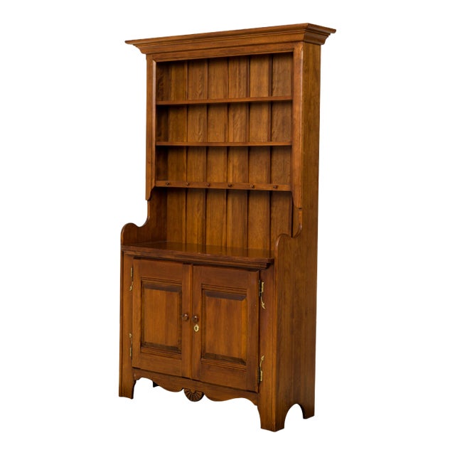 Contemporary Birch Wood Kitchen Hutch / Cabinet | Chairish