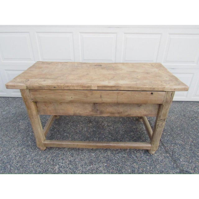 18th Century English Rustic Weathered Oak Table For Sale - Image 9 of 18