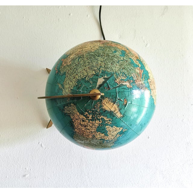 Goldenrod Vintage Illuminated Globe from Jro / Jro-Verlag, 1960s For Sale - Image 8 of 11