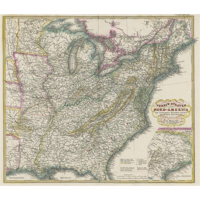 Antique Map of the Eastern United States with Only the Northern Part of Florida For Sale - Image 6 of 6