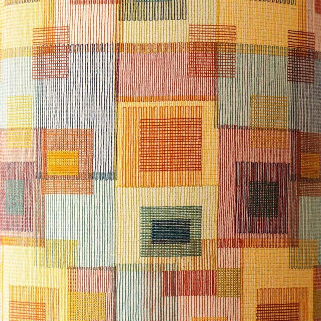 Orange Ceramic Floor or Table Lamp with Lampshade attributed to R. Houben, 1970s For Sale - Image 10 of 15