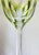 1930s Moser Lady Hamilton Green Overlay Crystal Wine Glasses, Set of 7 For Sale In Los Angeles - Image 6 of 10